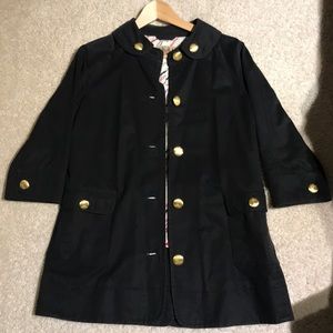 Juicy couture black coat with gold buttons. Size M